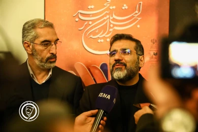 محمد مهدی اسماعیلی وزیر فرهنگ و ارشاد سلامی میهمان جشنواره تئاتر فجر