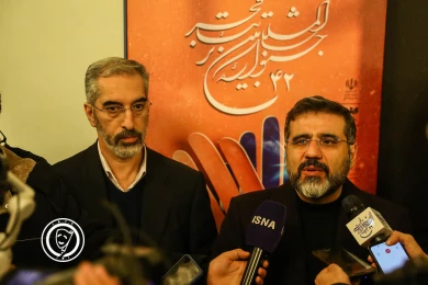 محمد مهدی اسماعیلی وزیر فرهنگ و ارشاد سلامی میهمان جشنواره تئاتر فجر