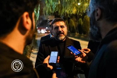 محمد مهدی اسماعیلی وزیر فرهنگ و ارشاد سلامی میهمان جشنواره تئاتر فجر