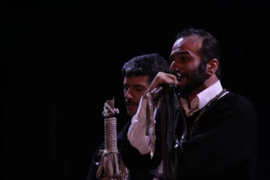 پشت صحنه نمایش بهرام چوبینه کارگردان شکر خدا گودرزی