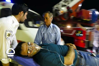 اولین مانور امداد و نجات در مجموعه تئاتر شهر 
عکس: رضا معطریان