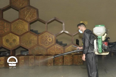 آغاز فاز دوم عملیات ضدعفونی مجموعه تئاتر شهر 
عکس: کاوه کرمی