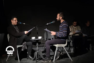 بخش رادیو تئاتر «صاحبدلان» در ایستگاه پایانی - پلاتو اجرا 
عکس: میلاد میرزا علی